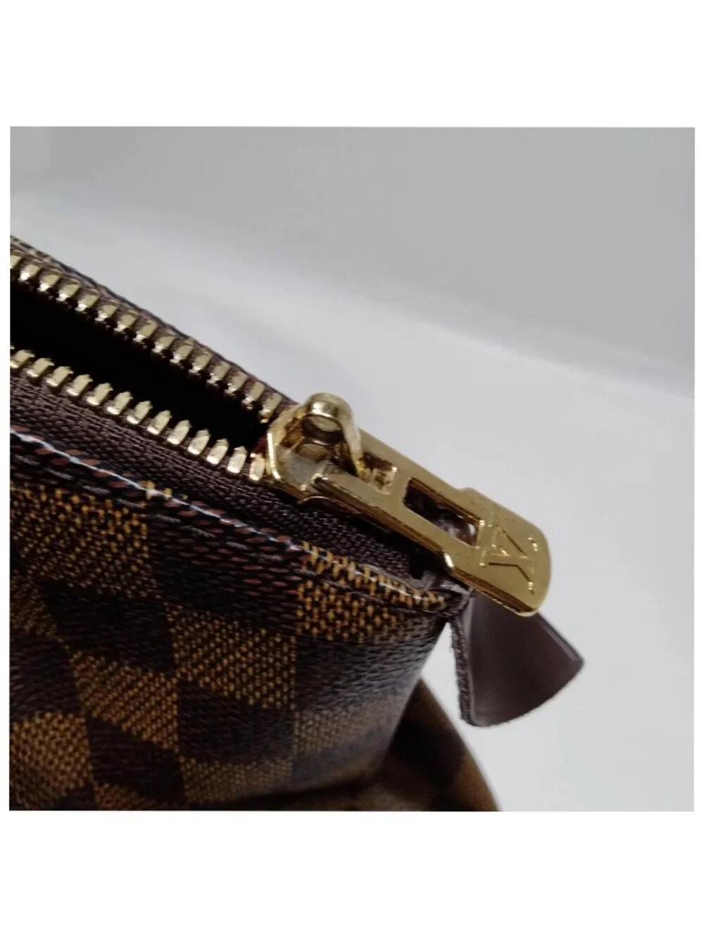 Authentic Louis Vuitton Verona MM Damier Ebene Shoulder Tote Handbag Brown